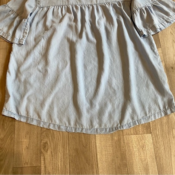 Live 4 Truth Boho Ruffle Top 1X Sky Blue - Picture 3 of 7